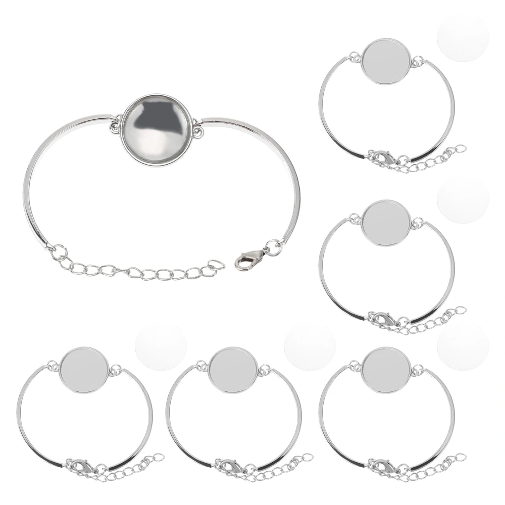 25pcs Bracelet Blank Tray with 25 Cabochons Jewelry Blank Cameo Bezel Set