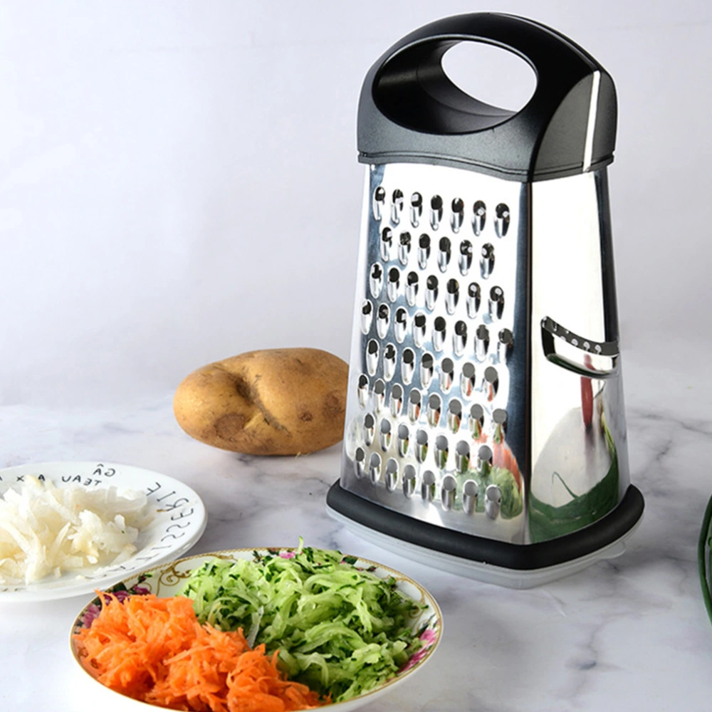  1Pc Stainless Steel Vegetable Grater Multifunctional Food Grater (Black)