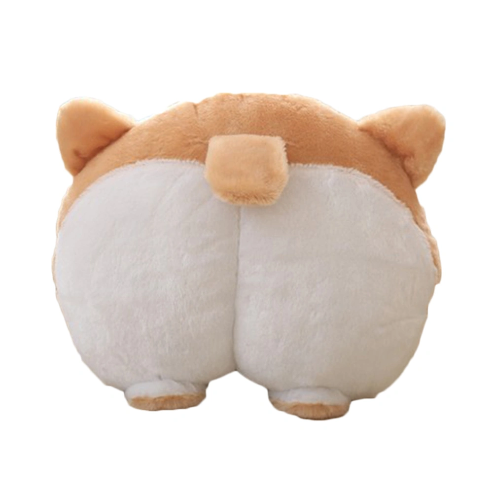 Corgi Butt Shaped Car Seat Neck Pillow Auto Headrest Cushion Back Cushion Car Pillow Plush Toy Brown