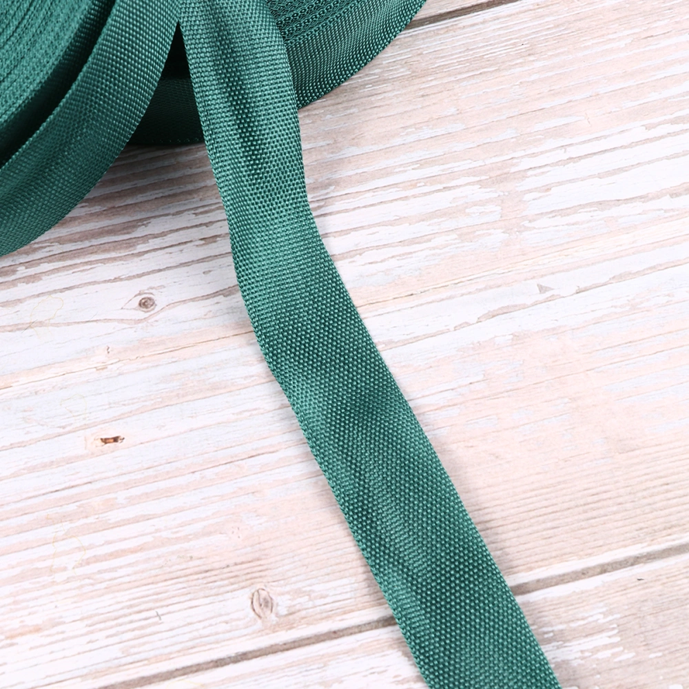 2 Roll 2.5CM Width Gardening Art Binding Ribbon Polypropylene Covered Braided Ribbon Luggage Bag Ribbon Green