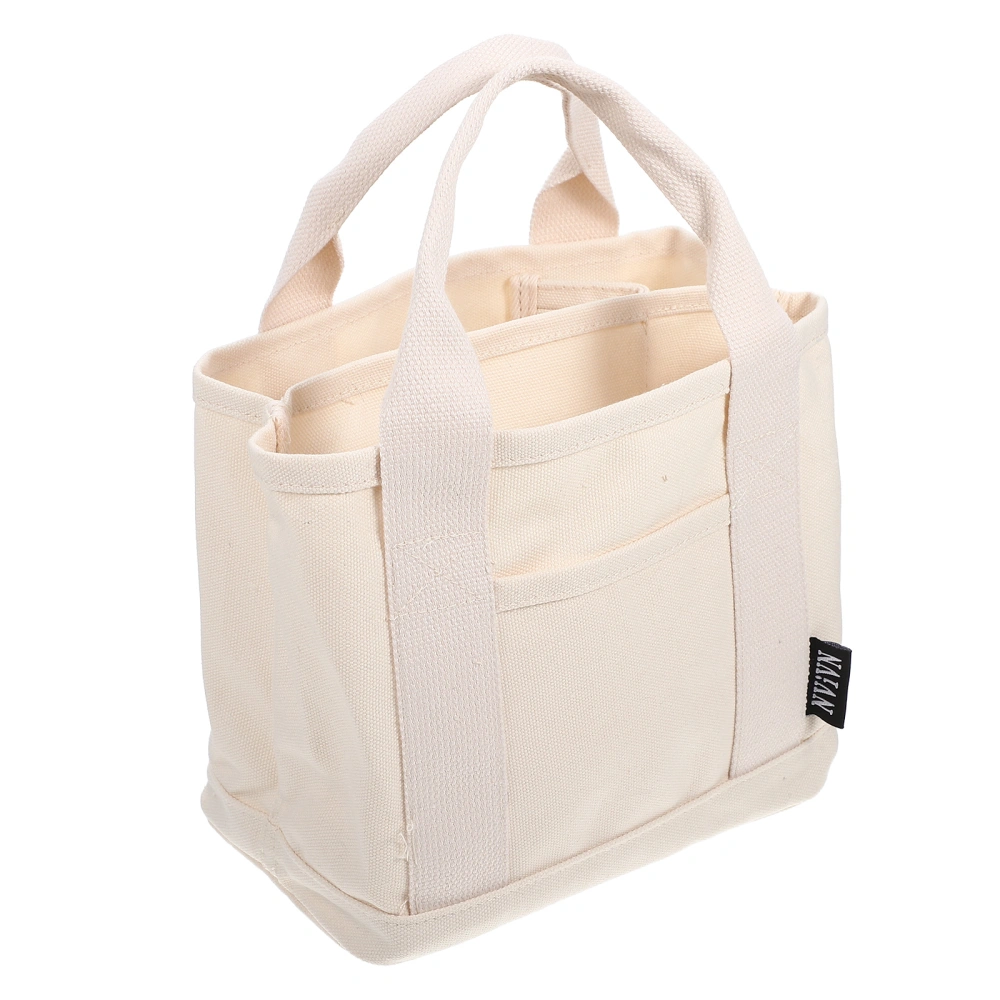 Canvas Tote Bag Bento Bag Portable Hand Bag Cosmetic Bag Home Supplies