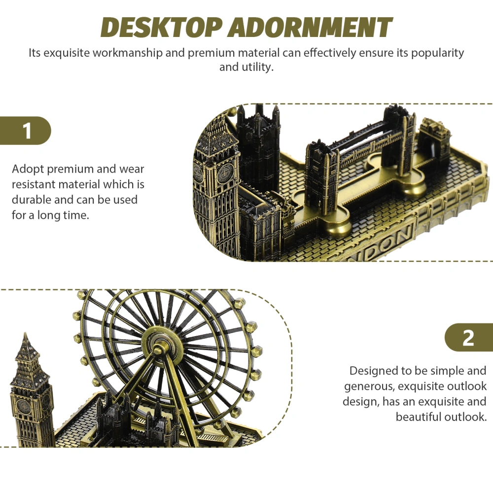 London City Scene Model Figurine London Tower Bridge Big Ben Clock Ornament