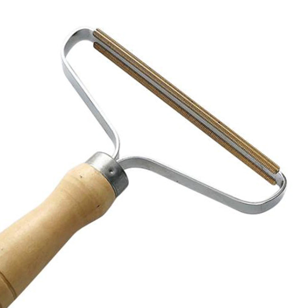 4pcs Lint Remover Manual Sweater Defuzzer Clothes Fuzz Shaver Wooden Handle Lint Trimmer