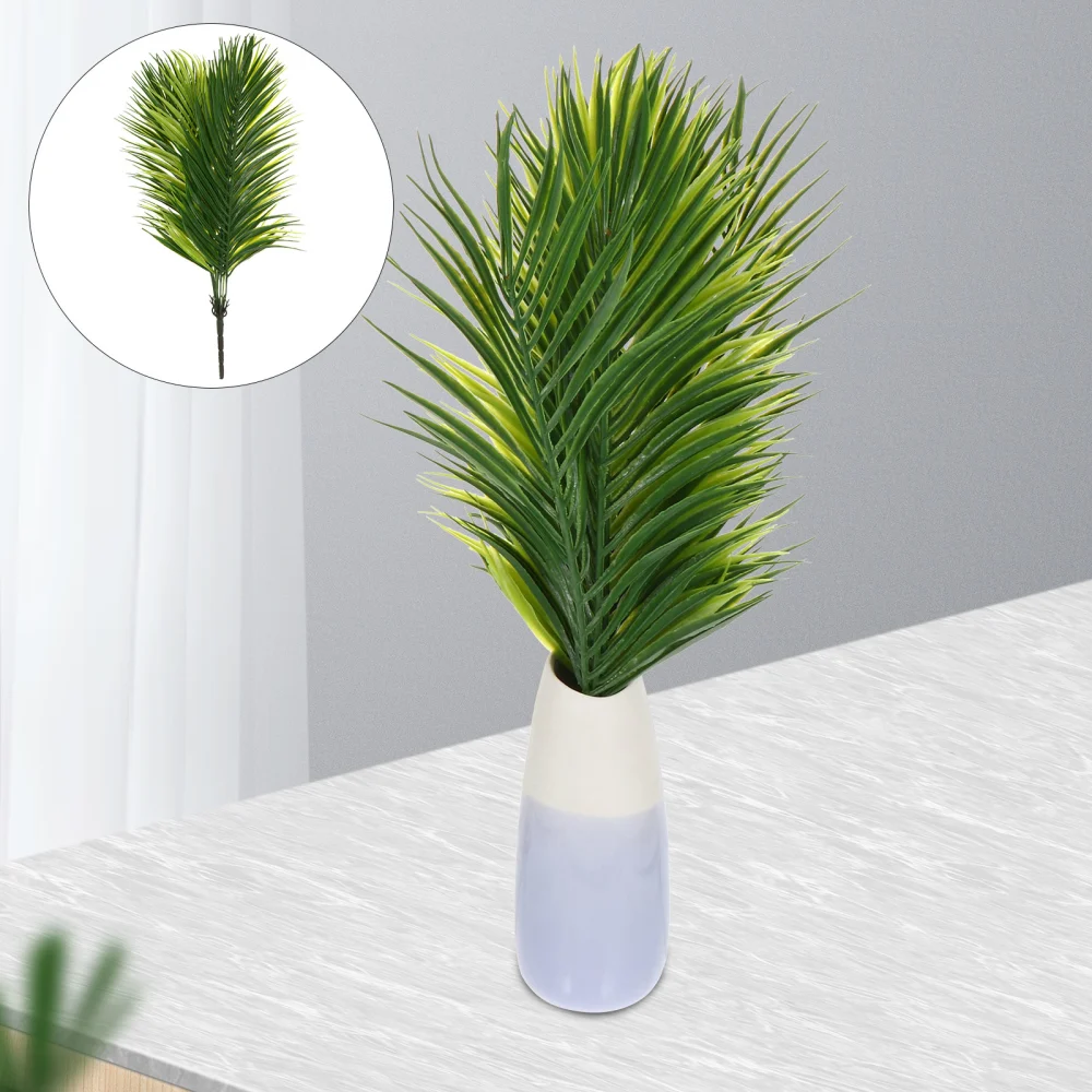 2pcs Plastic Sago Cycas Leaf Indoor Outdoor Plants Room Garden Home Decor