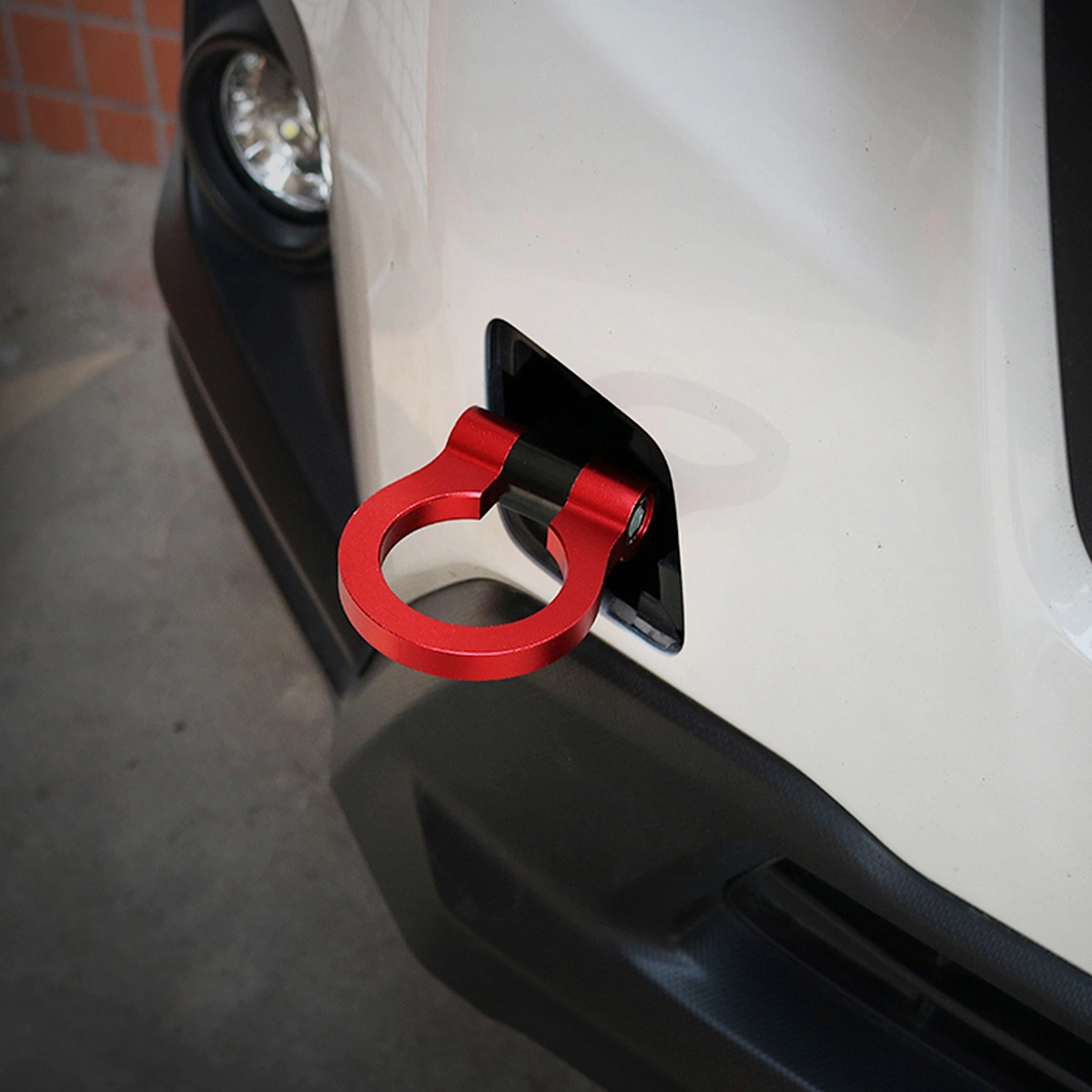 Car Modified Trailer Hook for Car Dedicated Front Bumper Trailer Hook Towing Hook Racing Trailer (Red)