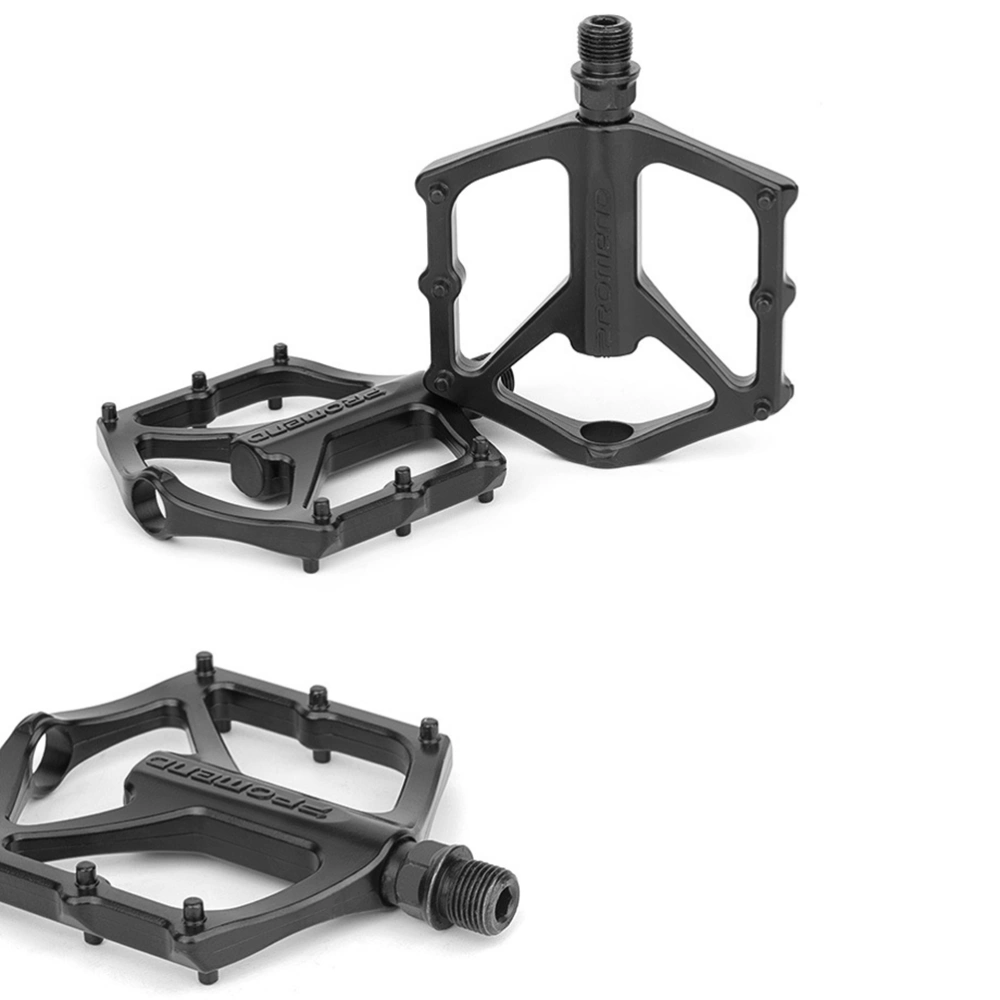 1 Pair Aluminum Alloy Mountain Bike Pedals Bike Treadle Pedals for Mountain Cycling Road Bicycles (Black)