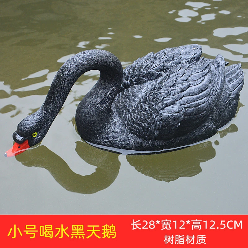 Plastic Swan Figurine Artificial Swan Statue Fake Swan Ornament Garden Swan Ornament