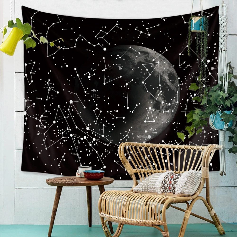 1Pc 230x150cm Constellation Starry Sky Tapestry Multifunctional Printed Hanging Blanket Beach Towel for Home Outside