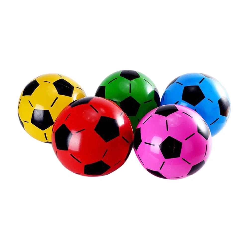 6PC PVC Football Colorful Inflatable Children Toy Kids Ball for Party Supplies Decor（Random Color）