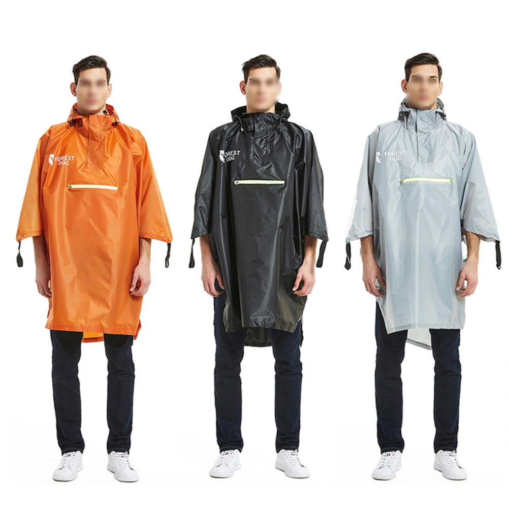 Unisex Portable Raincoat Climbing Hiking Poncho Outdoor Adult Raincoat Rain Cover Camping Mountaineering Rainproof Windproof Poncho(Orange)