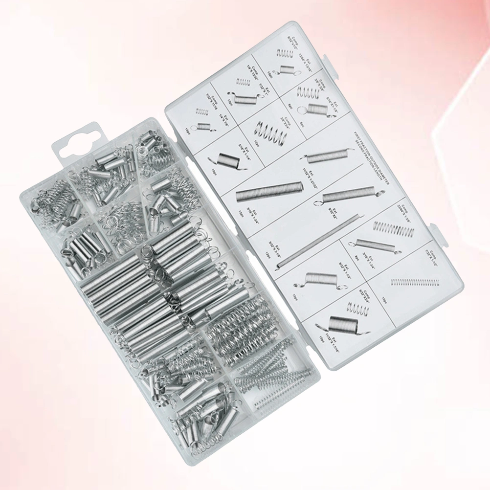 200pcs Spring Assortment Spiral Spring Galvanized Spring Set Extension Tension Pressure Springs Accessories