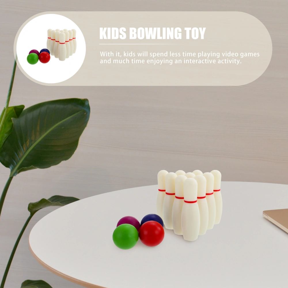 1 Set of Creative Table Bowling Toys Parent-child Interactive Table Game Props