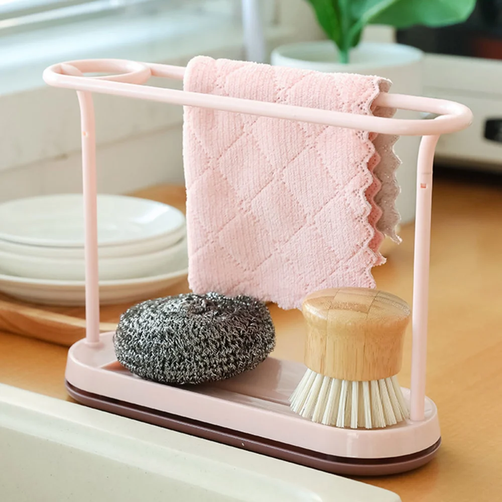 2pcs Sink Storage Racks Sponge Holder Towel Drying Racks Kitchen Sink Racks