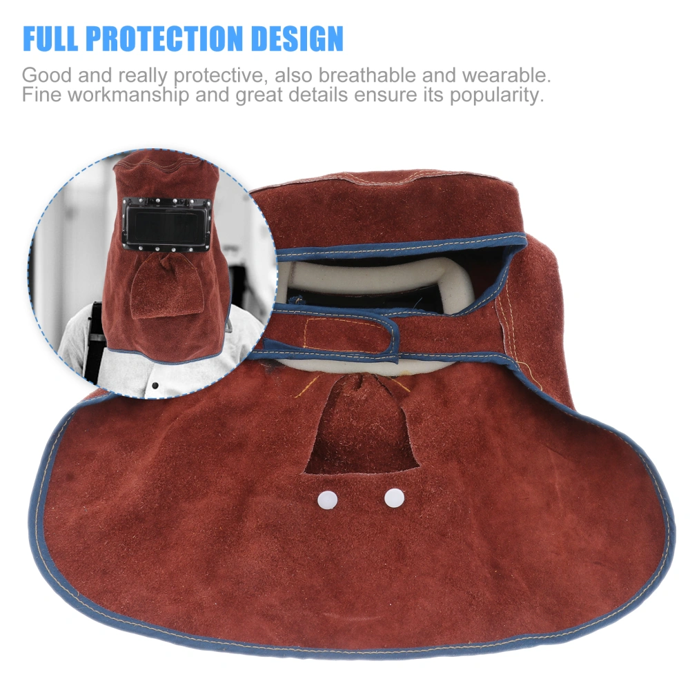 1pc Leather Welder Face Cover Welding Working Protector Insulation Face Mask