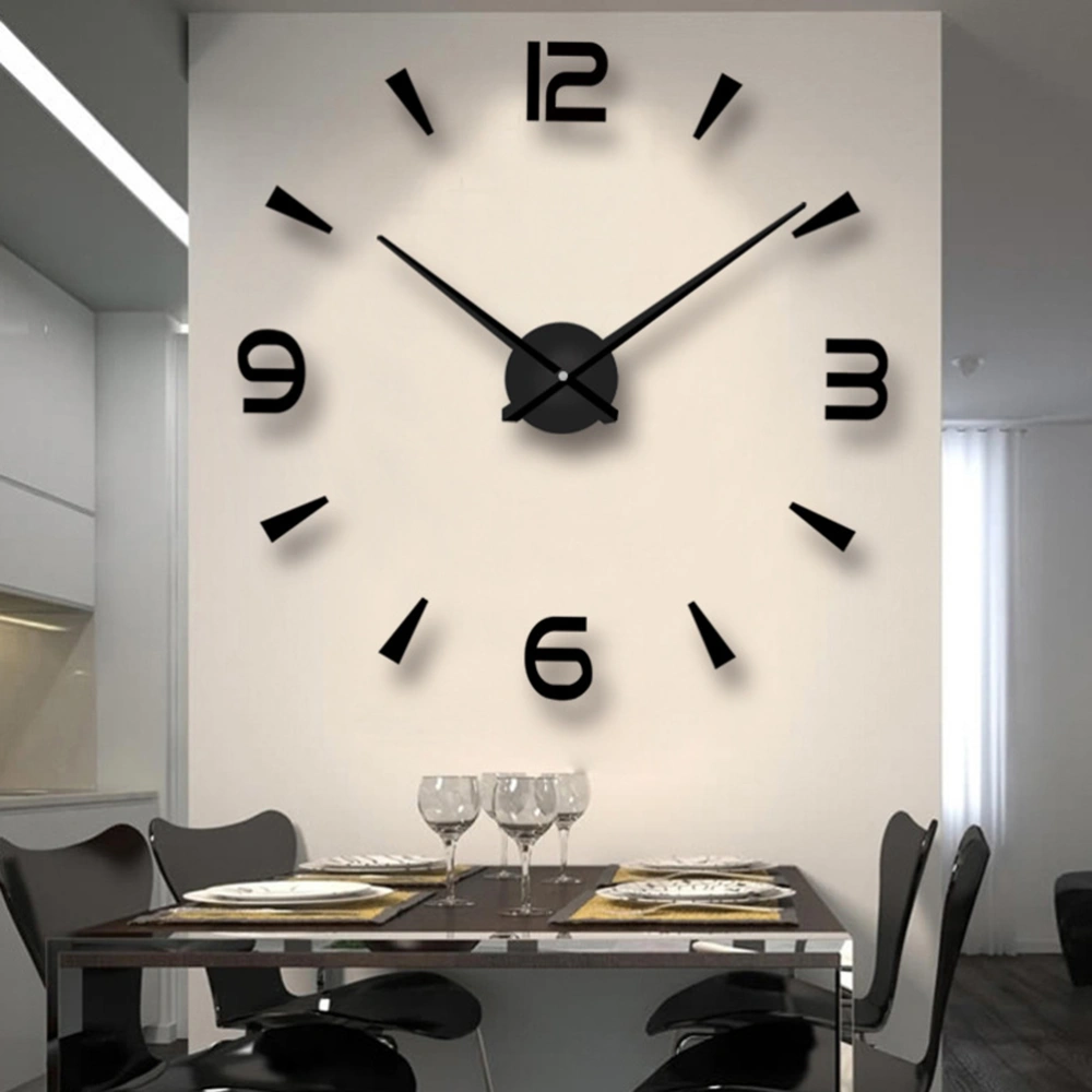 Acrylic Mirror Creative Digital wall Clock 3D Fashion Simple Wall Post Clock Without Battery