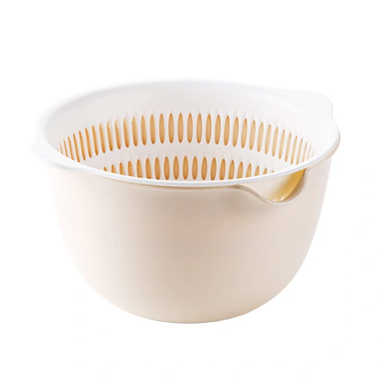 2 sets of Kitchen Draining Basket Fruit Washing Basket Multi-function Potatoes Washing Basket