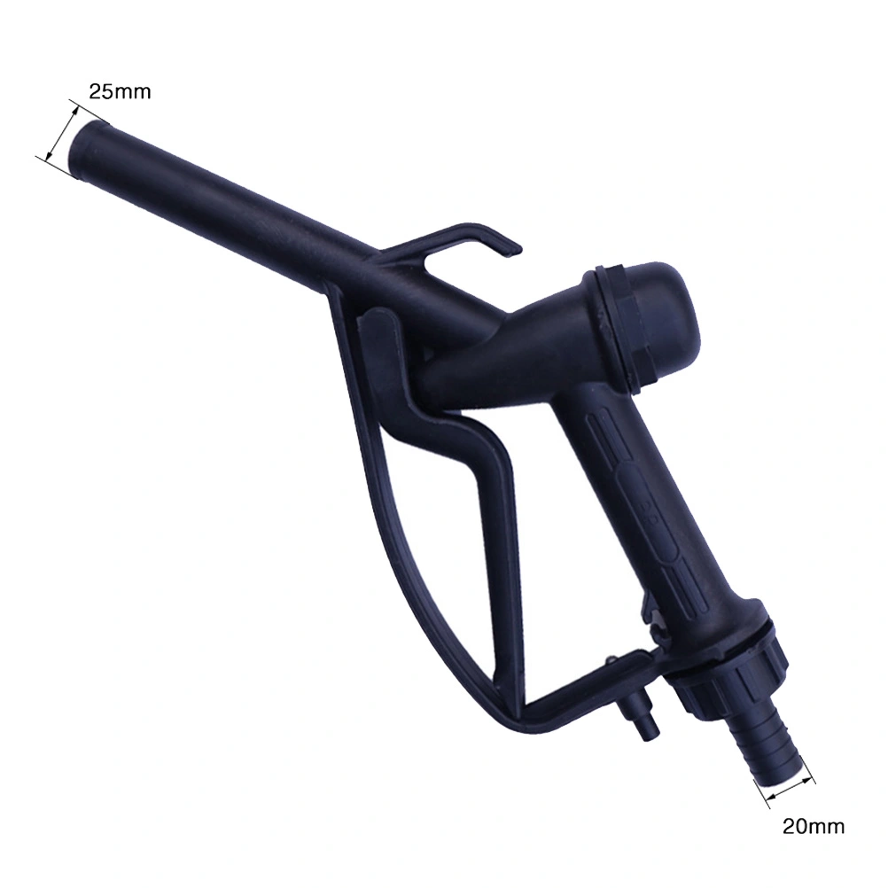 Automatic Shut Down Fueling Nozzle Plastic 20mm Inlet Simple Car Diesel Kerosene Biodiesel Fuel Refilling (Black)