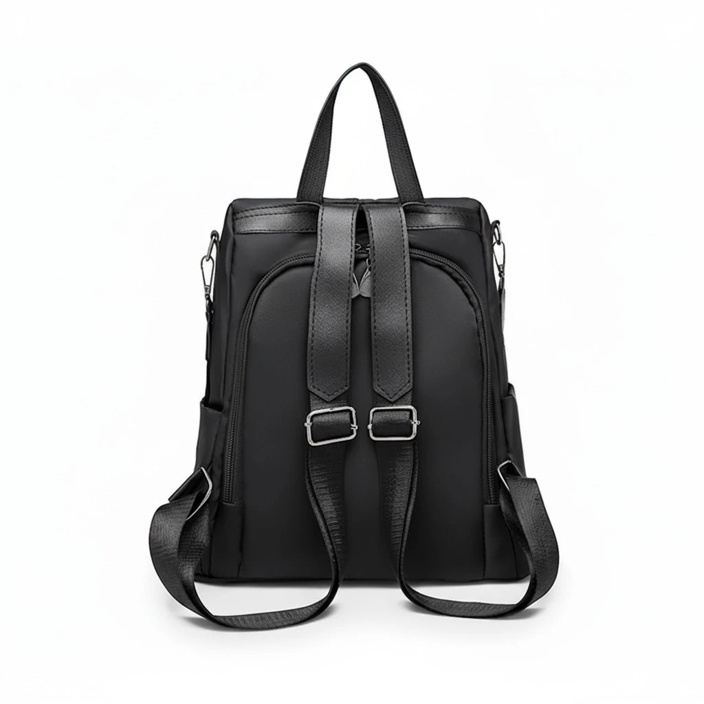 Fashion Oxford Cloth Backpack Women Travel School Shoulder Bag Anti-theft Backpack (Black)