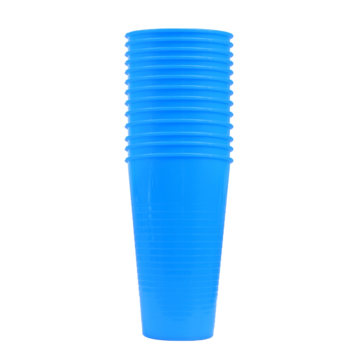 12pcs Plastic Drinking Cups Reusable Holiday Party Tableware Beverage Juice Cups Party Supplies (Blue)