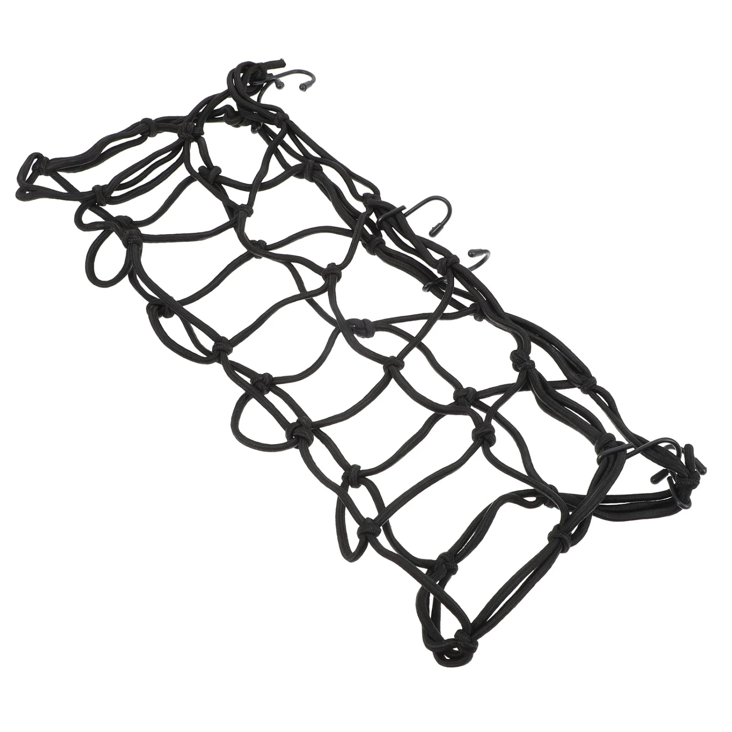 2pcs Motorcycle Luggage Net Bags Practical Elastic Helmet Storage Nets (Black)
