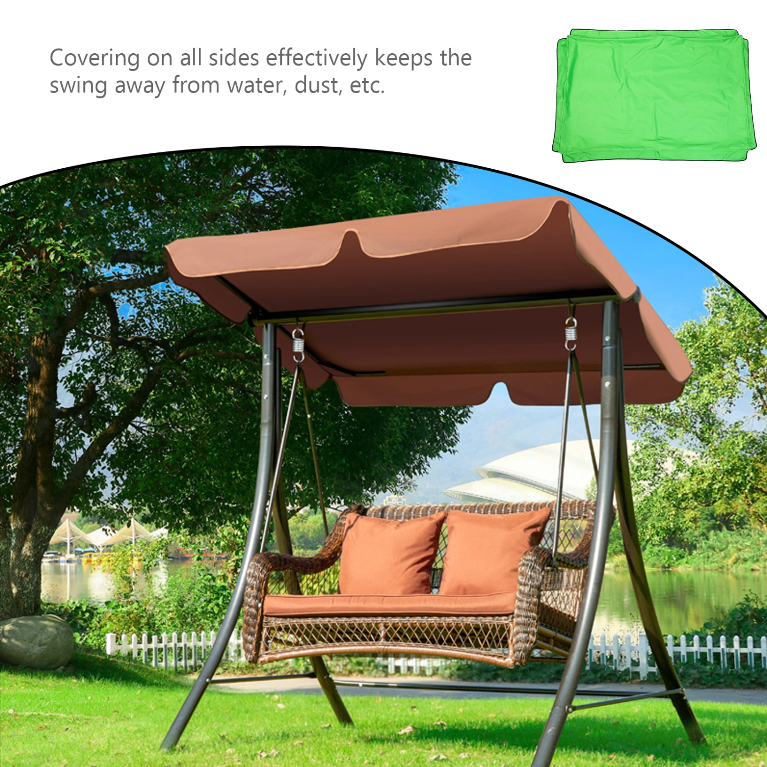 1Pc Garden Swing Protective Cover Waterproof Swing Cover Dustproof Cover