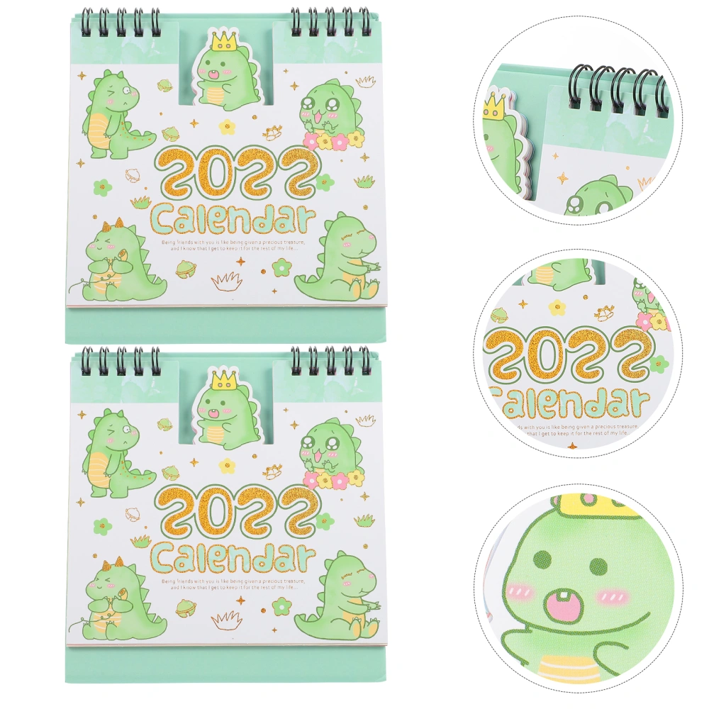 3pcs Notepad Type 2022 Calendar Desk Calendar Cartoon Calendar for Home