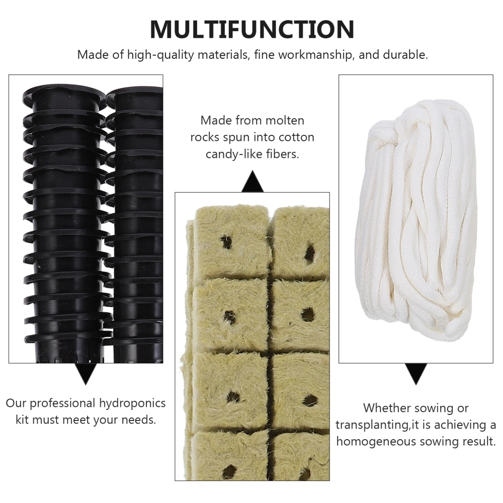 1 Set Soilless Culture Net Cups and Wool Starter Plugs Hydroponics Kit