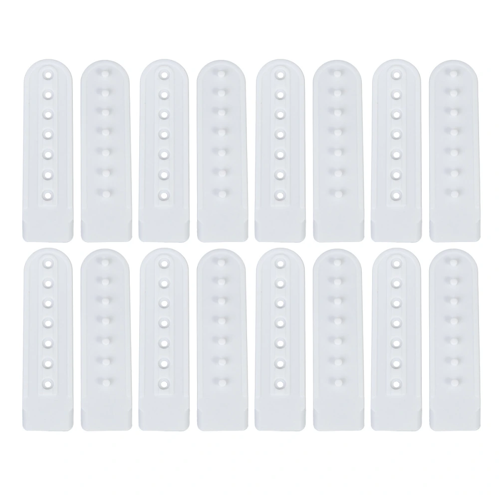 100pcs Plastic Single Row Buckles Hat Guards Adjustable Buckles DIY Fasteners (White)