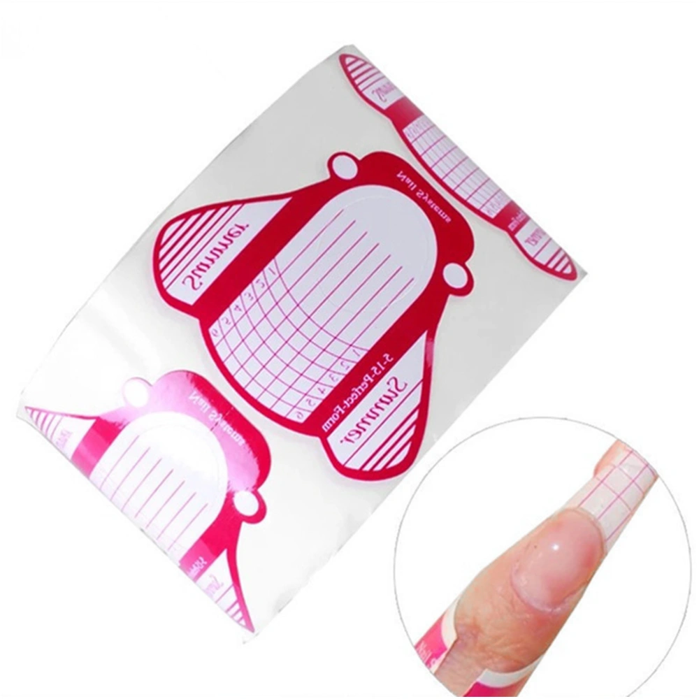 1 Roll/500pcs Nail Form Nail Art Guide Stickers for Acrylic UV Gel Nail Tips Manicure Extension Tool