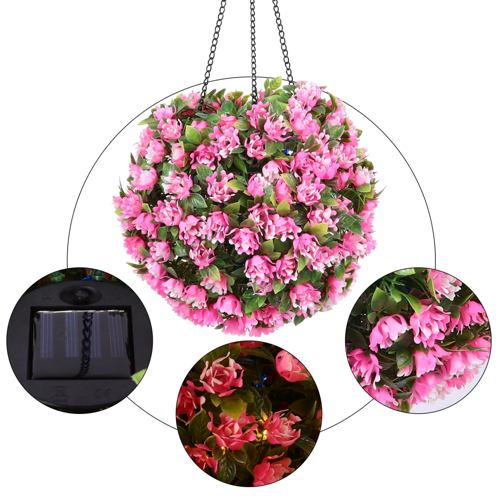 1pc Solar Power Flower Ball Light Outdoor Garden Hanging Lamp Solar Hanging Lamp