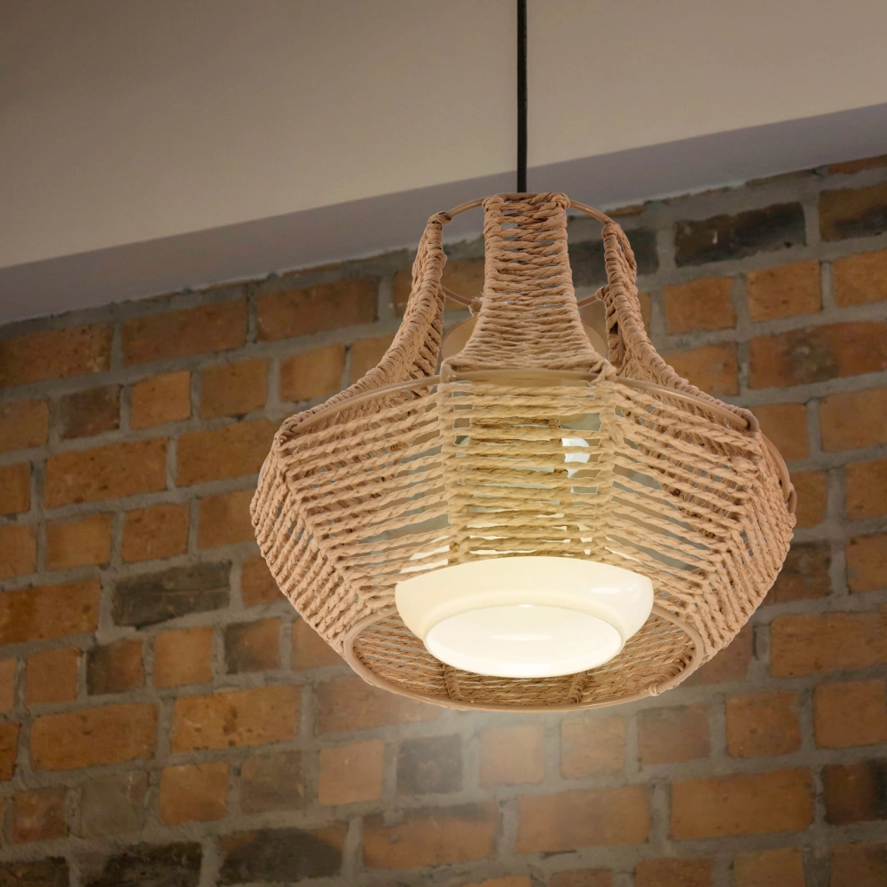 Decorative Imitation Rattan Lamp Shade Woven Pendant Light Shade Home Ornament