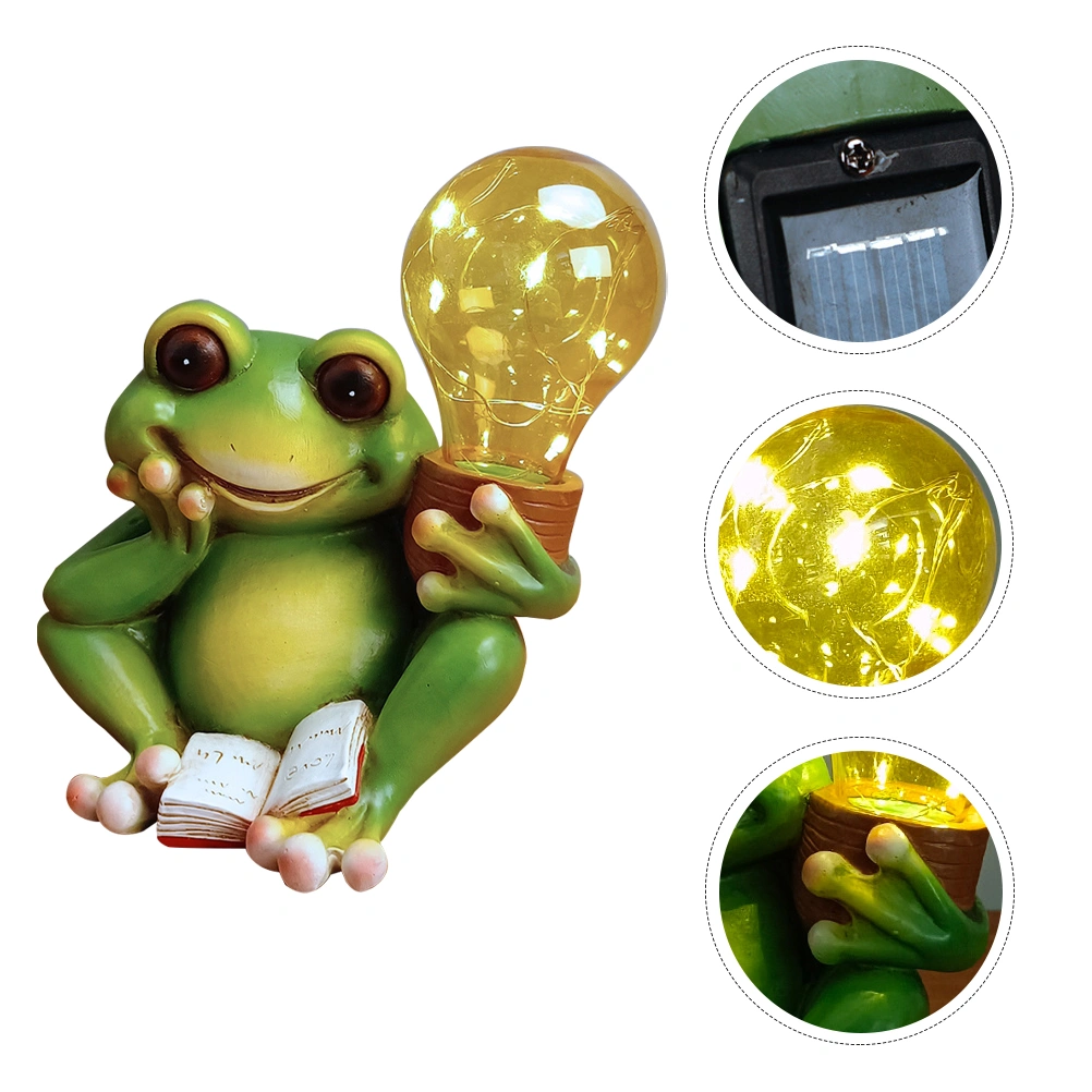 Outdoor Solar Light Adorable Frogs Lamp Landscape Lamp Household Garden Supply