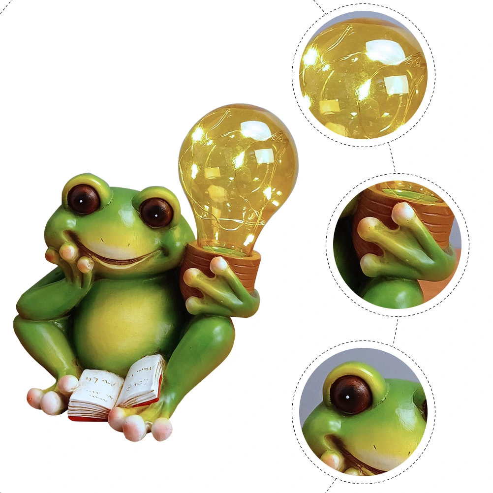 Outdoor Solar Light Adorable Frogs Lamp Landscape Lamp Household Garden Supply