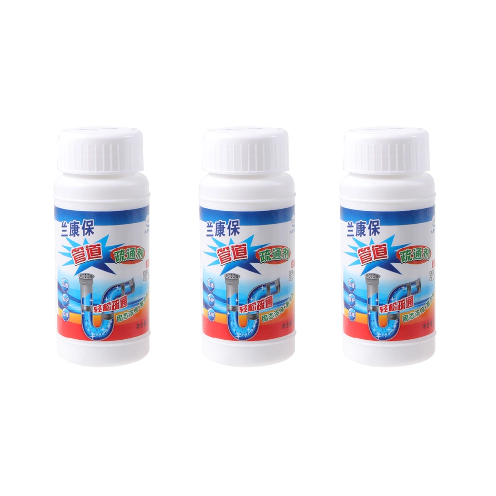 3pcs Home Pipe Dredging Agent Foaming Detergent Toilet Cleaner Professional Toilet Cleaner