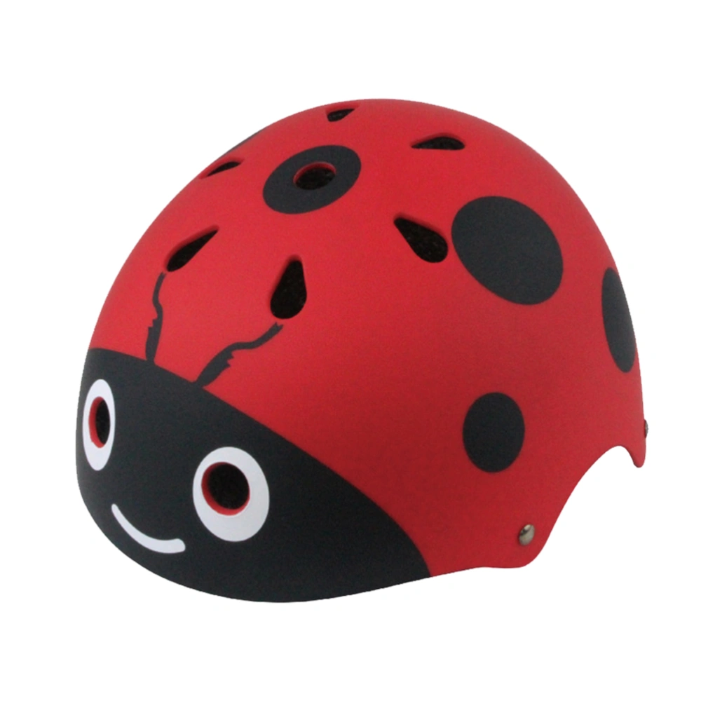 Child Helmet Free Size Safety Helmet for Ice Skating Balance Bike Wheelbarrow（Red）