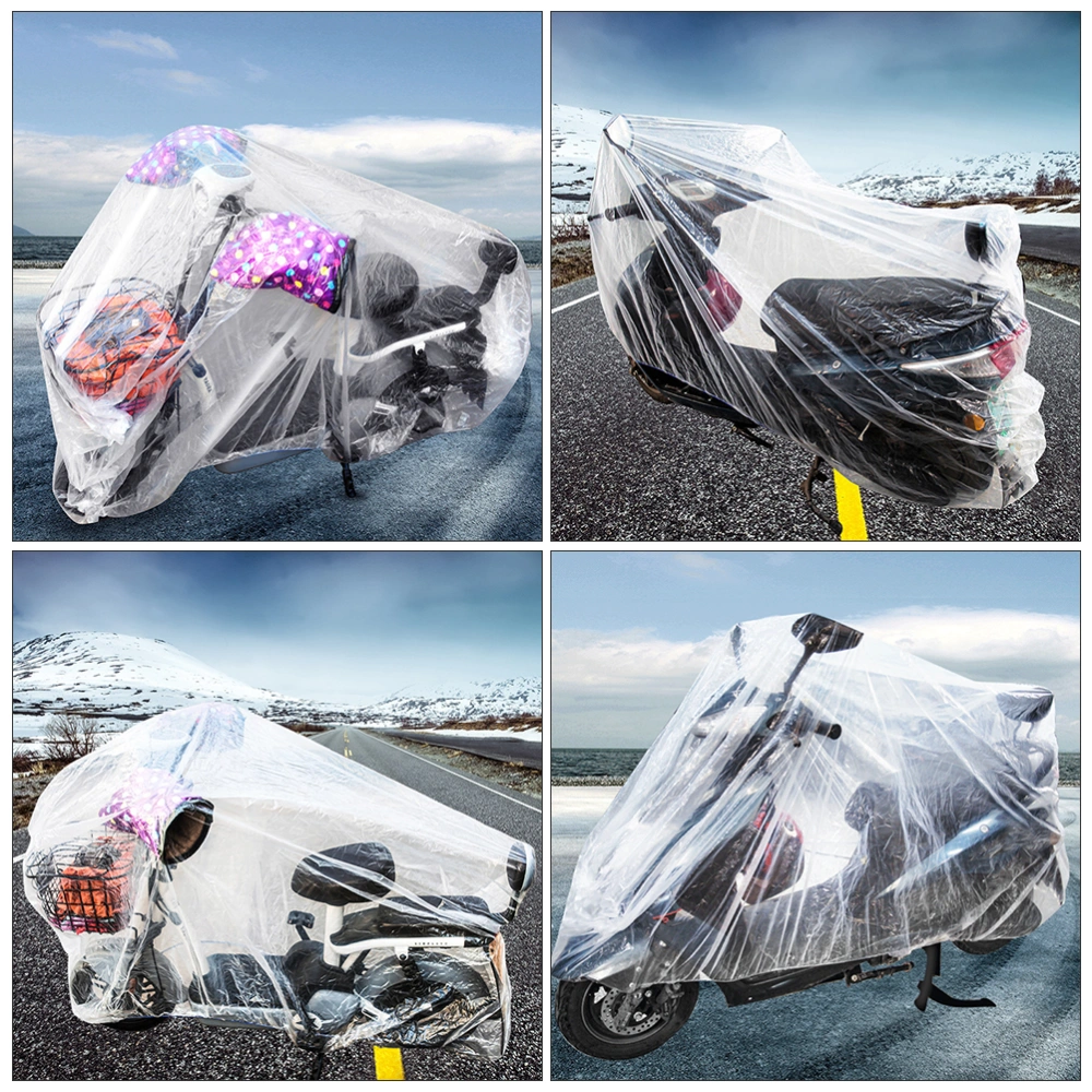 4Pcs Disposable Waterproof Motorcycle Cover Dust-proof Bike Protective Covers