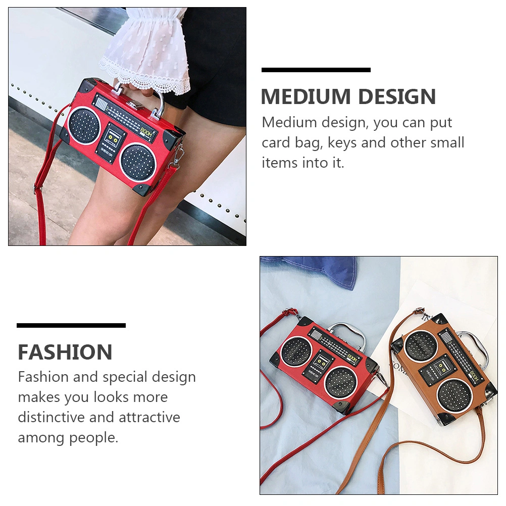 1pc Fashion Female Leisure Radio Shape Bag Female One Shoulder Pouch Trendy Bag