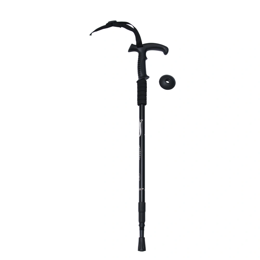 Adjustable Telescopic Aluminum Alloy Hiking Walking Stick Trekking Pole 4 Section Anti-shock Anti-skid Ultralight Stick(Mixed Color)