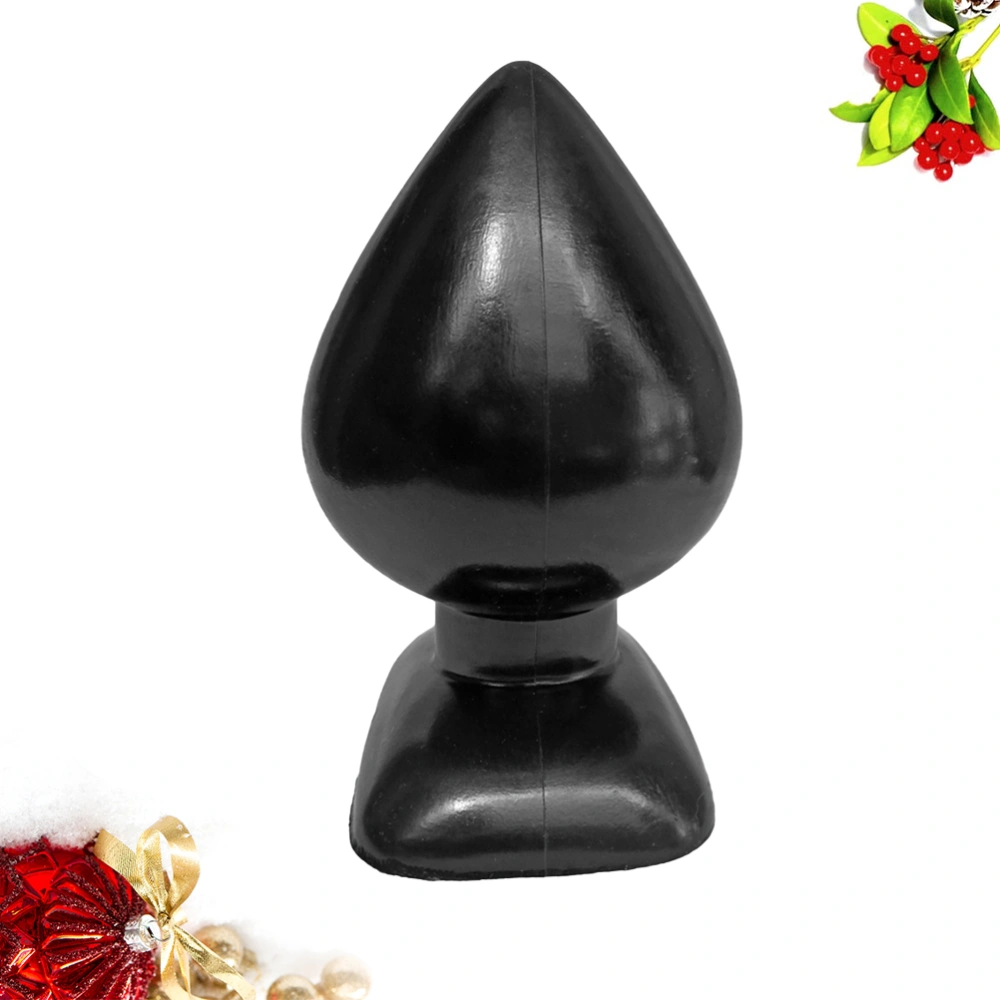 Adult Pleasure Toy Creative Spade Shape Anal Plug Big Butt Plug Rod Stimulator Sex Toys (Black)