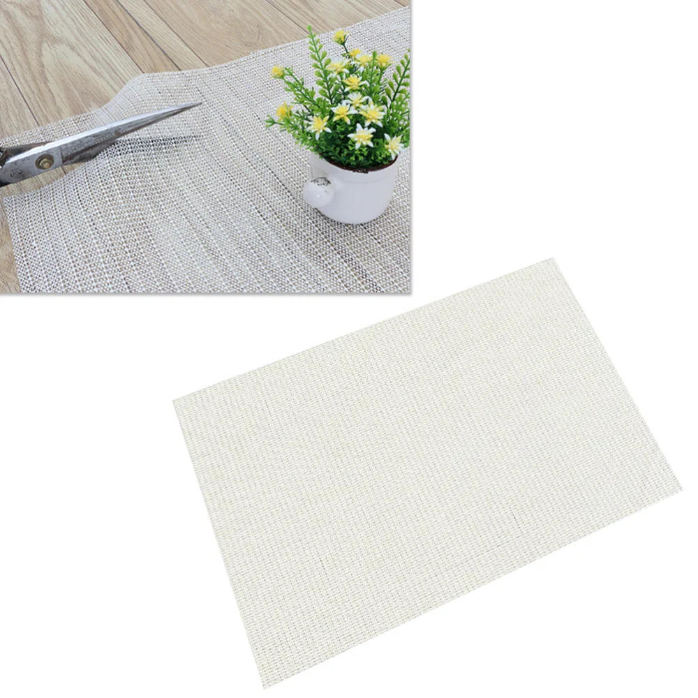 PVC Non-Slip Mat Simple Scalable Latex Carpet for Bedroom Livingroom Bathroom (Creamy White, 70cmx180cm)