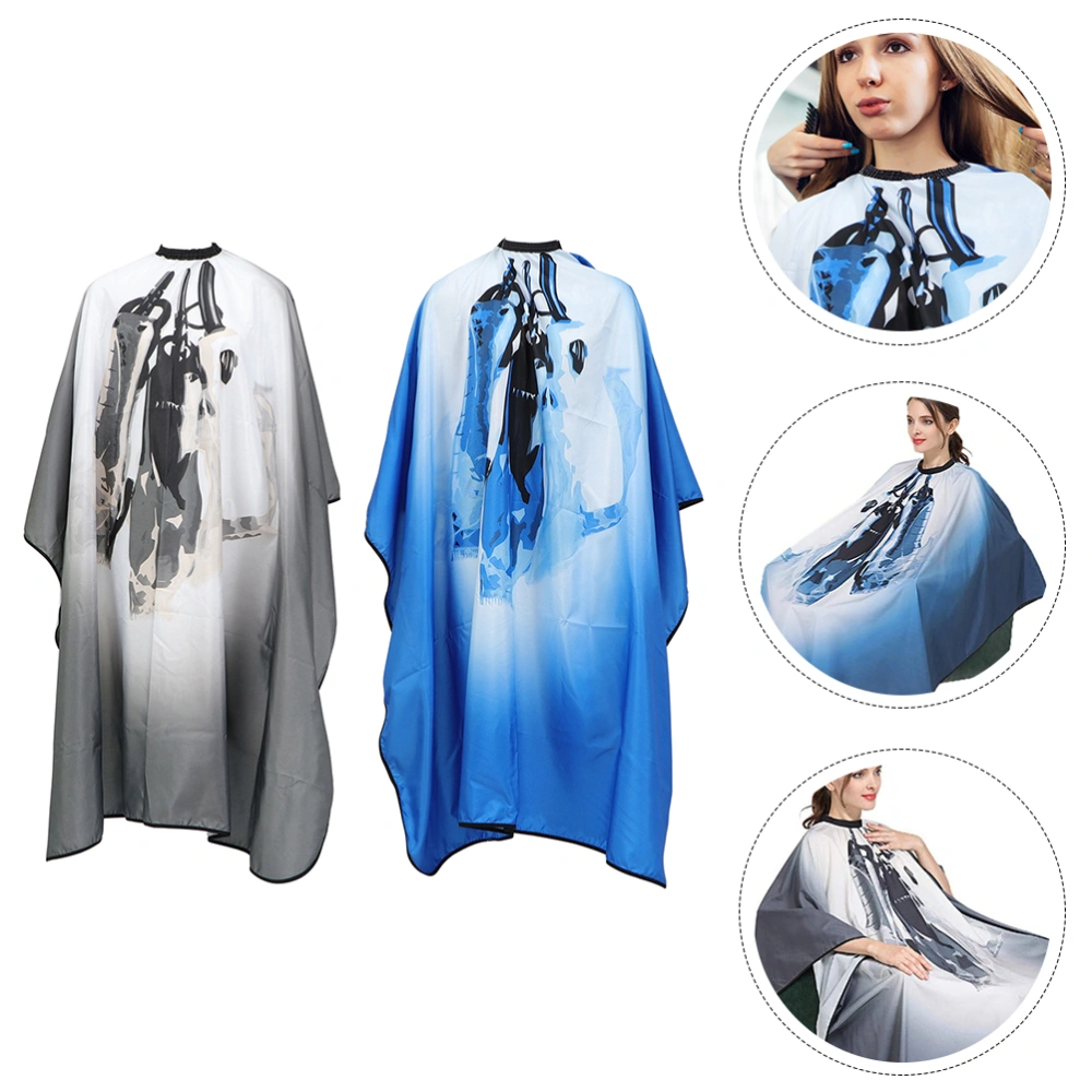 2pcs Adult Hair Cutting Cape Waterproof Barber Styling Salon Cloak Barber Cape