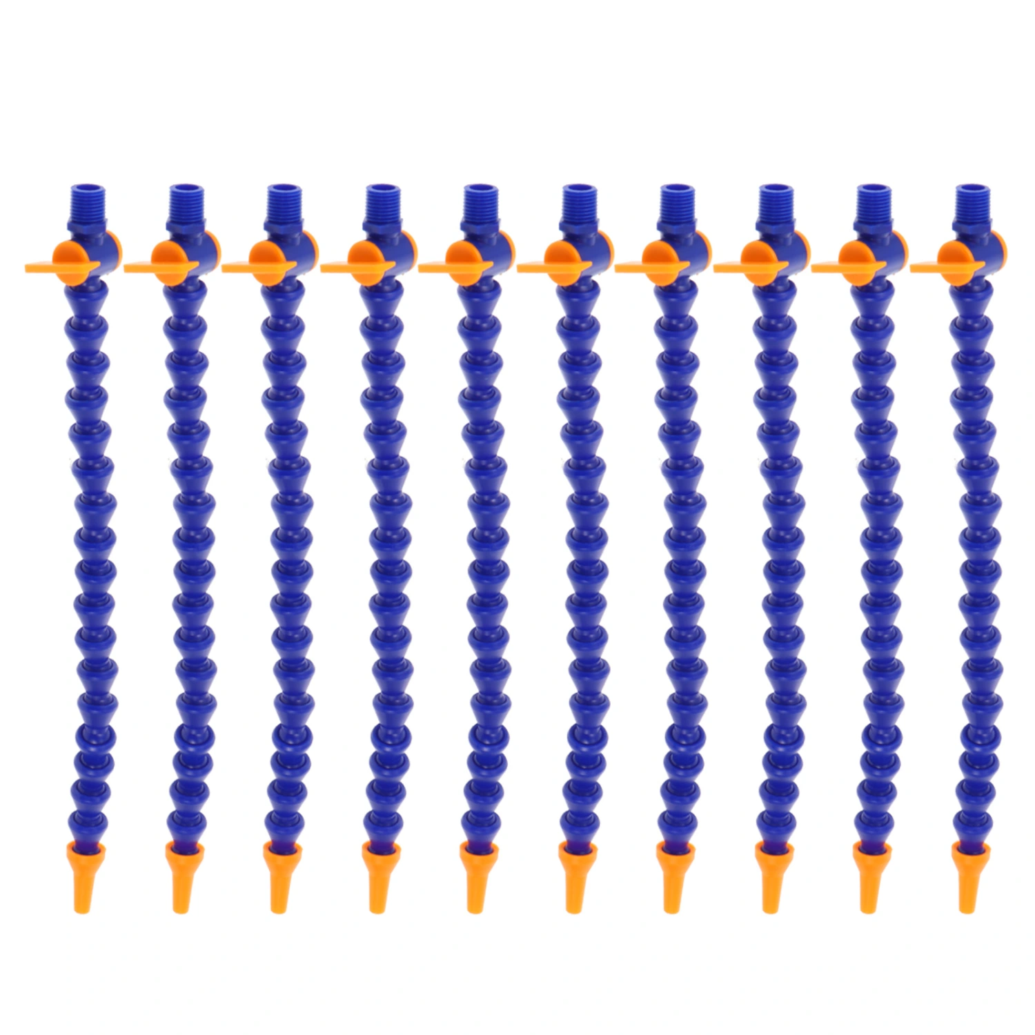 10pcs Plastic Flexible Hoses Water Oil Coolant Pipes Round Nozzle Pipes