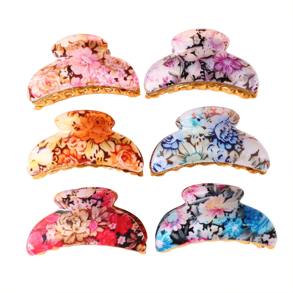 12pcs Large Floral Hair Claw Clip Acrylic Hair Clamp Jaw Hairgrip for Women and Girls