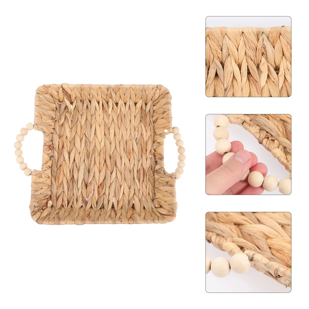 Woven Storage Basket Multi-function Sundries Container Handle Design Storage Basket