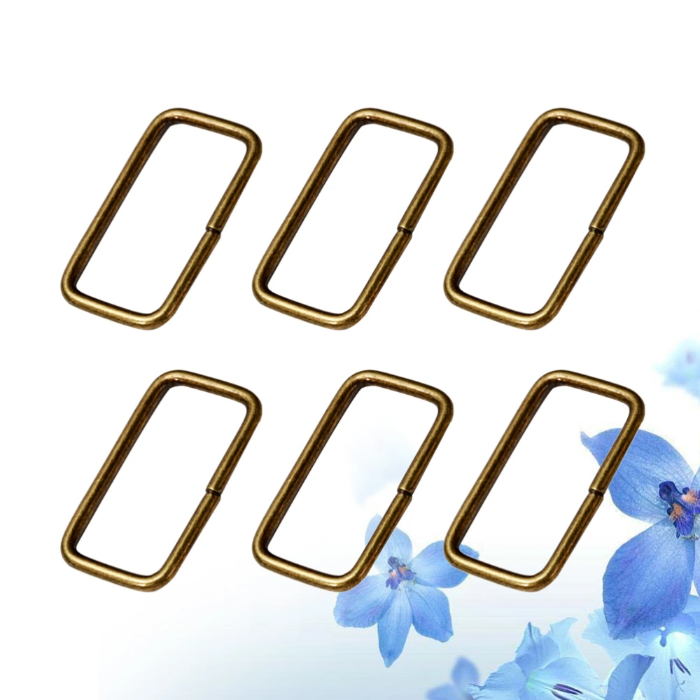 100pcs Metal Buckle Ring Zinc Alloy Strap Keeper for Shoes Belts Bags Strap (Bronze)