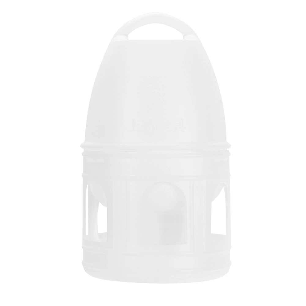 1Pc 5L Portable Automatic Feeders Water Dispenser Hanging Water Bottles for Small Animal Bird Drinking Feeding(White)