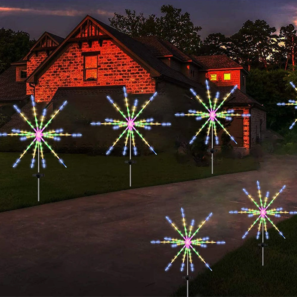 1 Set Creative Firework Landscape Light Yard Solar Light Garden Stake Light