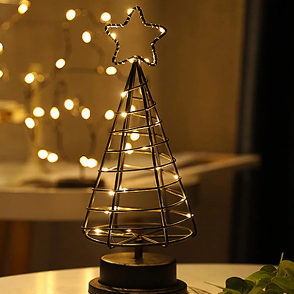 1Pc Christmas Table Lamp Beautiful LED Night Light Decoration without Battery