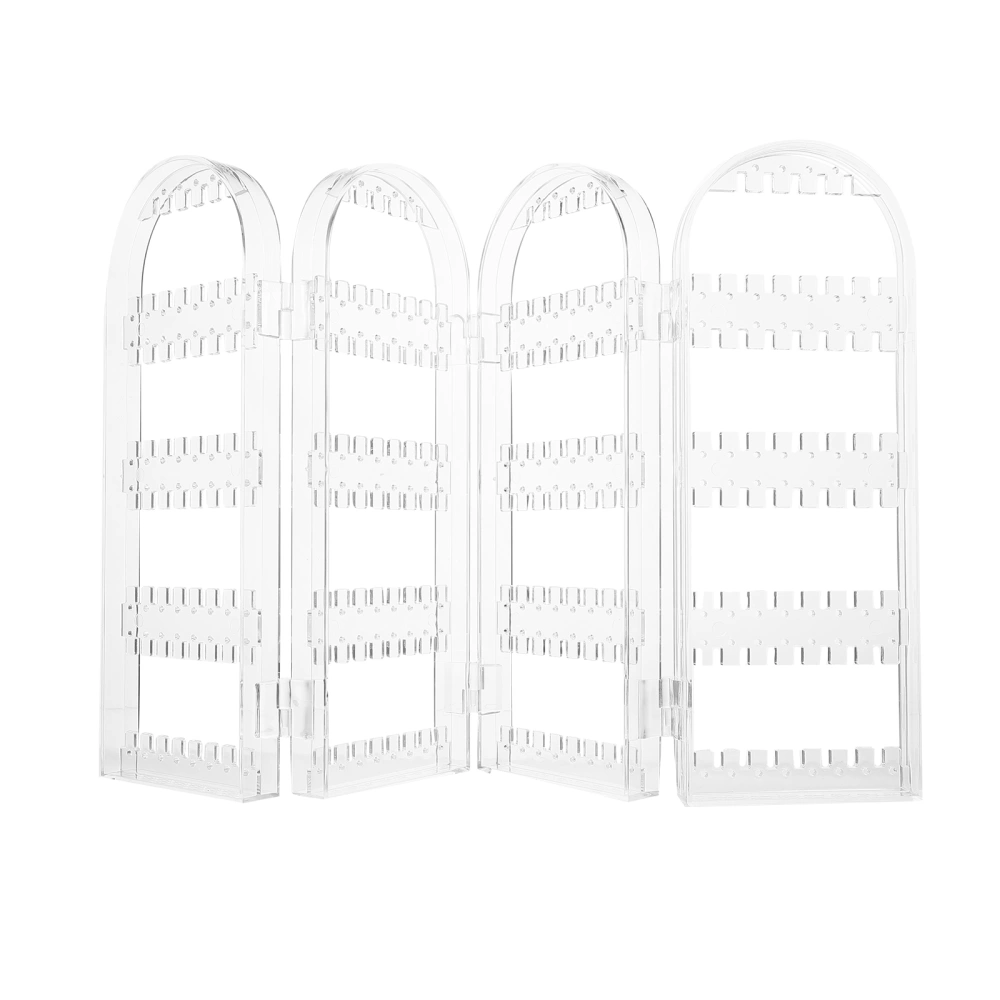 Acrylic Earrings Holder Foldable Necklace Display Rack Hanging Jewelry Organizer