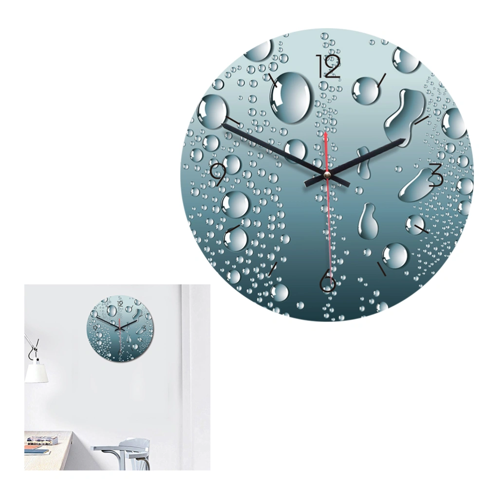 1pc Vintage Acrylic Wall Clock European Style Art Water Drop Pattern Decorative Bedroom Living Room Creative Simple Decorative Wall Clock(APC016a)